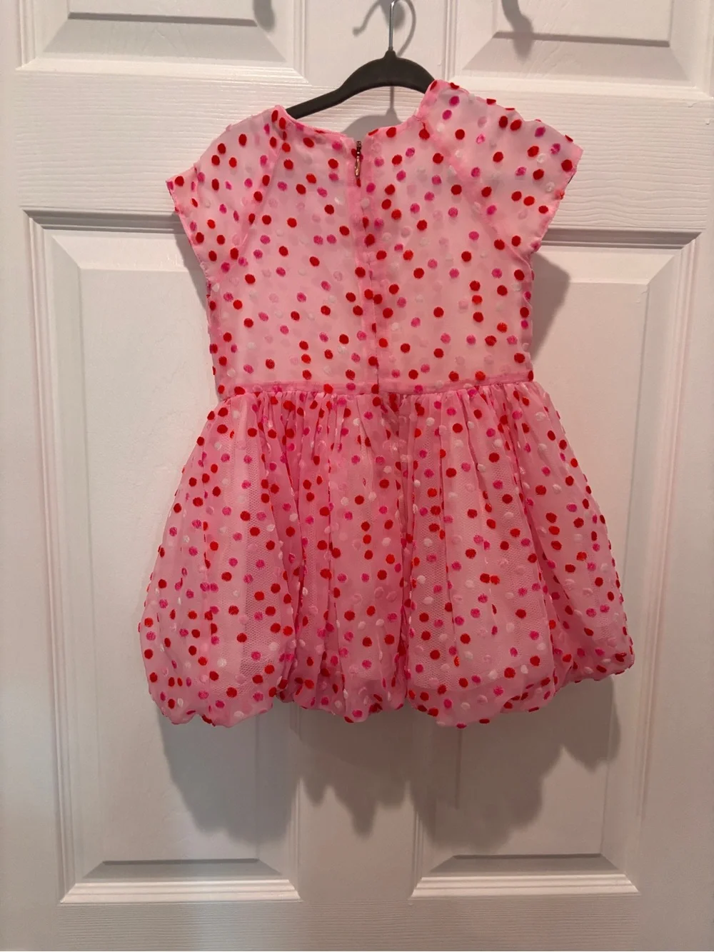 Baker by Ted Baker Pink Tulle Dress with Red and Hot Pink Dots